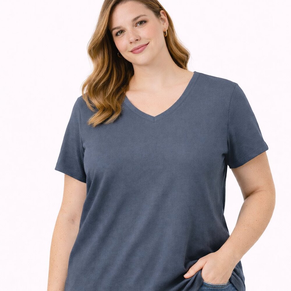 Slate blue short sleeve t-shirt women's size XL